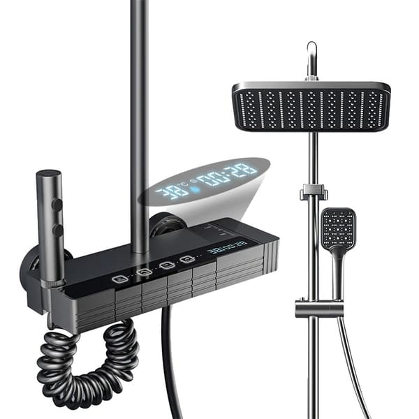 Badrum Duschsystem, LED-display, Kopparmaterial,B