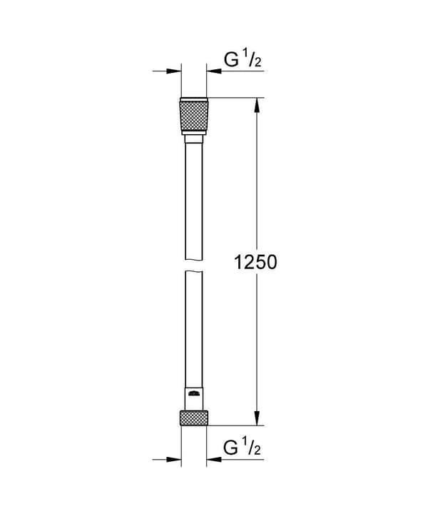 Silverflex bruserslange, varm solnedgang, 1250 mm, med TwistStop-funktion, trækstyrke 500 N, temperaturbestandig op til 70°C
