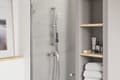 Miniatyrbillede 3 af 6: Grohe Eurosmart etgrebs brusearmatur, krom, vægmonteret, 35 mm keramisk patron, temperaturbegrænser, justerbar