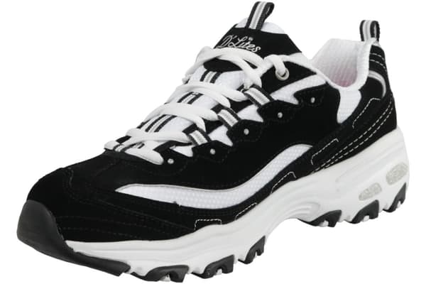 Skechers D Lites Biggest Fan 11930-BKW, Kvinde, Sneakers, sort