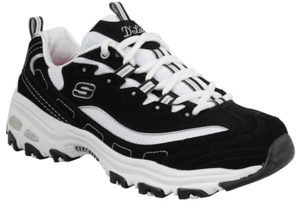 Skechers D Lites Biggest Fan 11930-BKW, Kvinde, Sneakers, sort