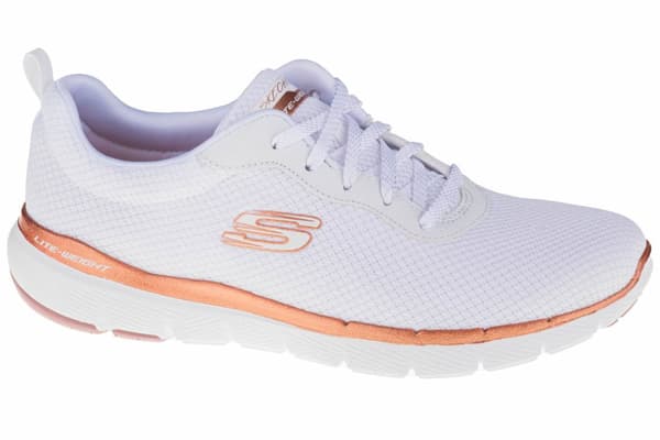 Skechers Flex Appeal 3.0 13070-WTRG, Kvinna, Sneakers, vit