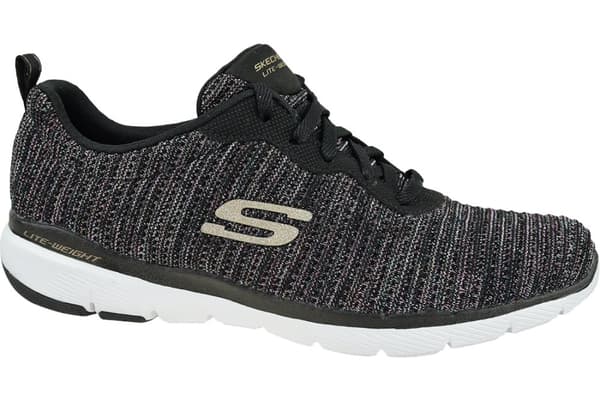 Skechers Flex Appeal 3.0 Endless Glamour 13071-BKMT, Kvinna, Sneakers, svart 36