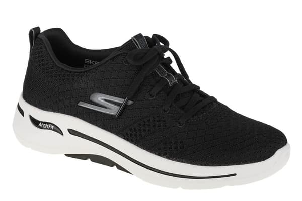 Skechers Go Walk Arch Fit Unify 124403-BKW, Kvinna, Sneakers, svart