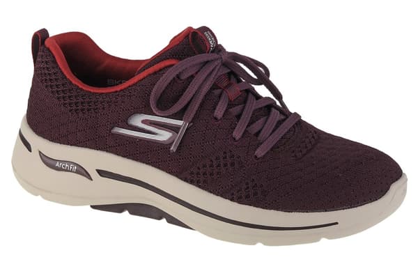 Skechers Go Walk Arch Fit Unify 124403-BURG, Kvinna, Sneakers, vinröd 41