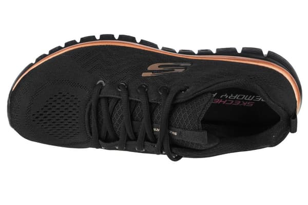 Skechers Graceful-Get Connected 12615-BKRG, Kvinde, Sneakers, sort