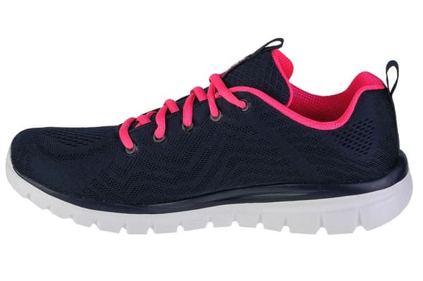 Skechers Graceful-Get Connected 12615-NVHP, Kvinna, Sneakers, marinblå