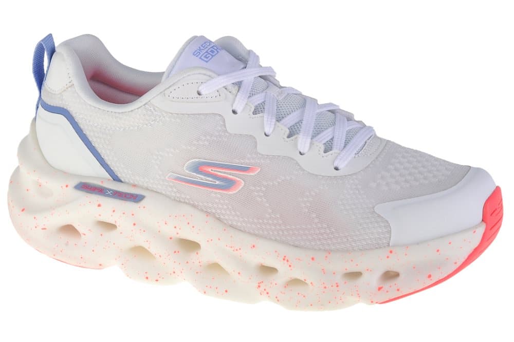 Skechers Go Run Swirl Tech-Outbreak 128794-WBLP, Kvinna, Löparskor, vit