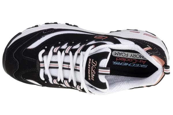 Skechers D'Lites Devoted Fan 13154-BKRG, Kvinna, Sneakers, svart