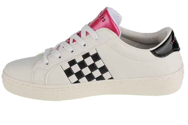 Skechers Goldie-Check Em 155017-WBPK, Kvinna, Sneakers, vit