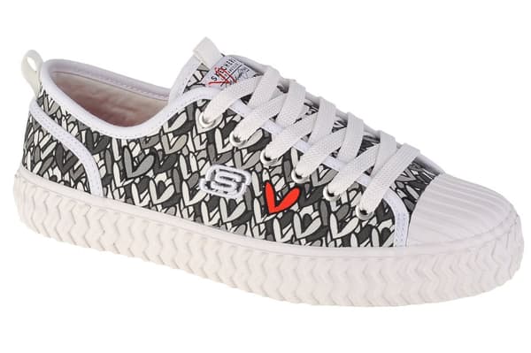 Skechers Street Trax-One That Stands Out 155501-WBK, Kvinde, Plimsolls, hvid