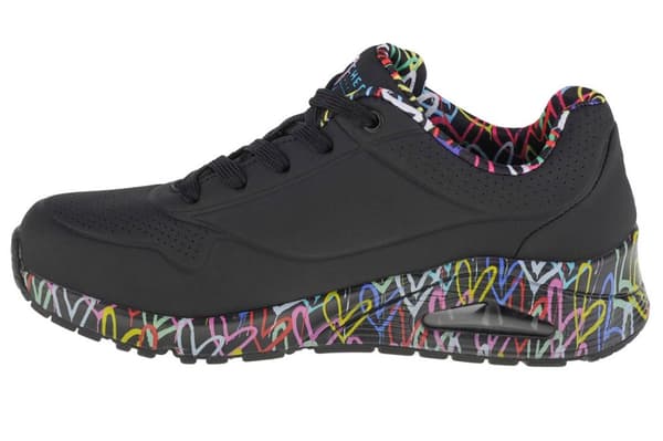 Skechers Uno-Loving Love 155506-BBK, Kvinna, Sneakers, svart