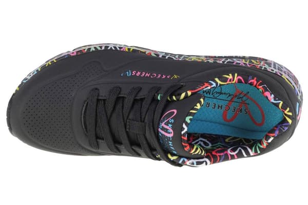 Skechers Uno-Loving Love 155506-BBK, Kvinna, Sneakers, svart