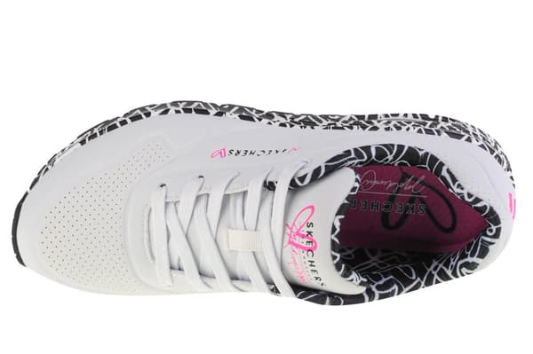 Skechers Uno-Loving Love 155506-WBK, Kvinde, Sneakers, hvid