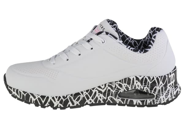 Skechers Uno-Loving Love 155506-WBK, Kvinde, Sneakers, hvid