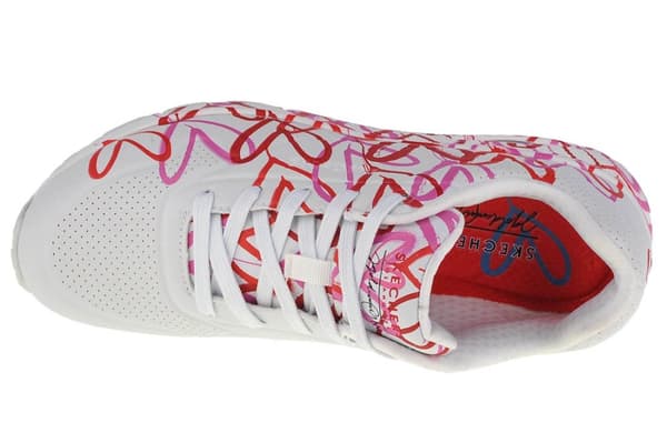 Skechers Uno-Spread The Love 155507-WRPK, Kvinna, Sneakers, vit