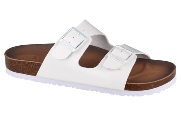 Skechers Granola-Gloss Floss 163030-WHT, Kvinde, Slides, hvid