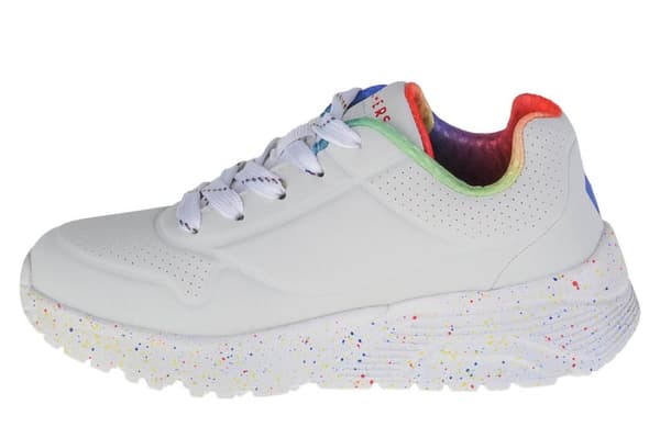Skechers Uno Lite Rainbow Speckle 310456L-WMLT, för Tjej, Sneakers, vit