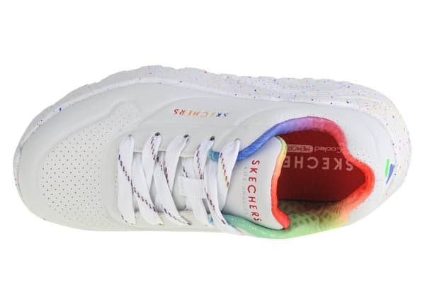 Skechers Uno Lite Rainbow Speckle 310456L-WMLT, för Tjej, Sneakers, vit