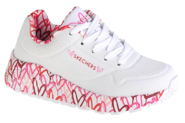Skechers Uno Lite 314976L-WRPK, för tjej, Sneakers, vit