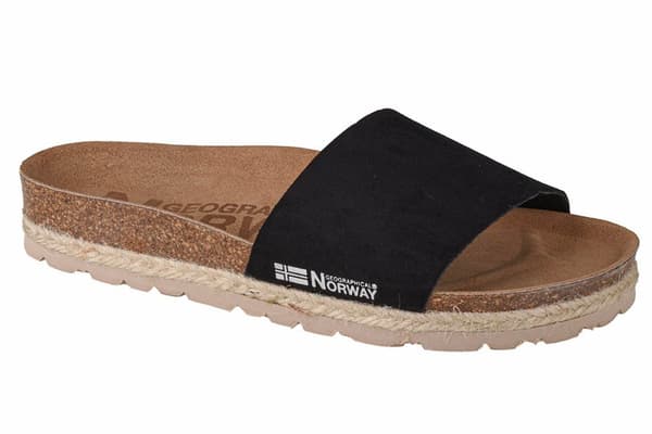Geographical Norway Sandalias Baja Verano GNW20406-01, Kvinna, Tofflor, svart 36
