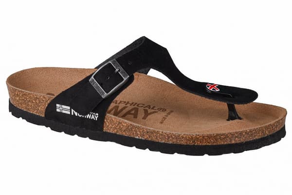 Geographical Norway Sandalias Esclavas Bios GNW20408-01, Kvinna, Flip flops, svart 37