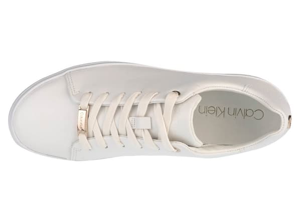 Calvin Klein Flatform Lace Up HW0HW00575-0K4, Kvinde, Sneakers, hvid