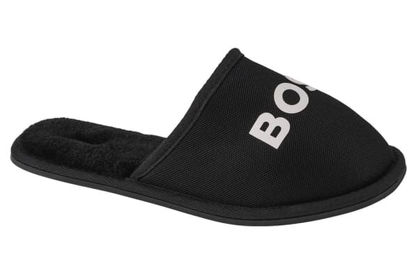 BOSS Logo Slippers J29312-09B, til dreng, Hjemmesko, sort