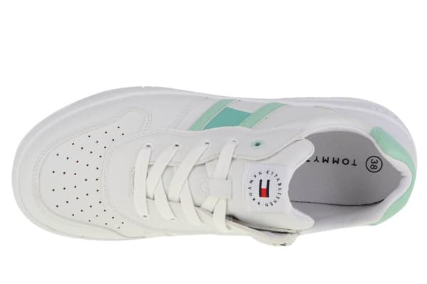 Tommy Hilfiger Low Cut Lace-Up Sneaker T3A4-32143-1351A166, för tjej, Sneakers, vit
