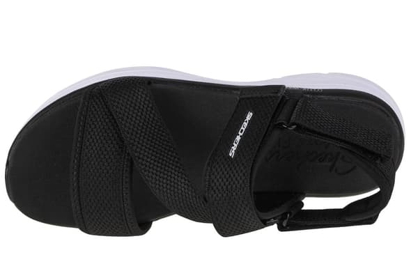 Skechers D'Lux Walker Kind Mind 119302-BKW, Kvinde, Sandaler, sort
