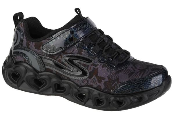 Skechers Heart Lights 20180L-BBK, för Tjej, Sneakers, svart