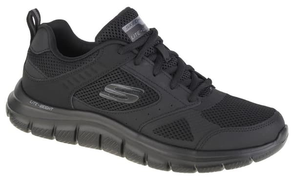 Skechers Track-Syntac 232398-BBK, Mand, Sneakers, sort Black 42