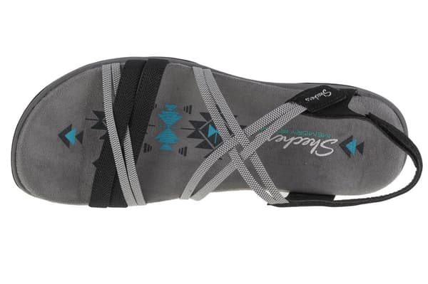 Skechers Reggae Slim–Takes Two 163112-BKCC, Kvinna, Sandaler, svart