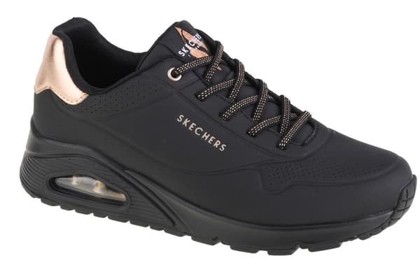 Skechers Uno-Shimmer Away 155196-BBK, Kvinna, Sneakers, svart