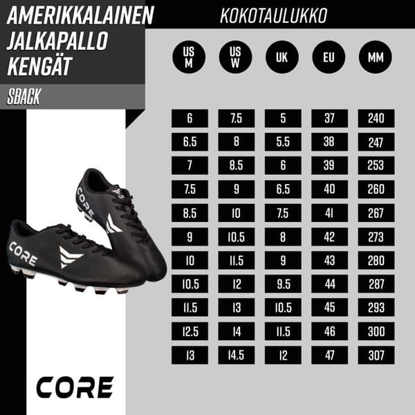 Core Amerikkalaisen jalkapallon kengät Sback - EU37
