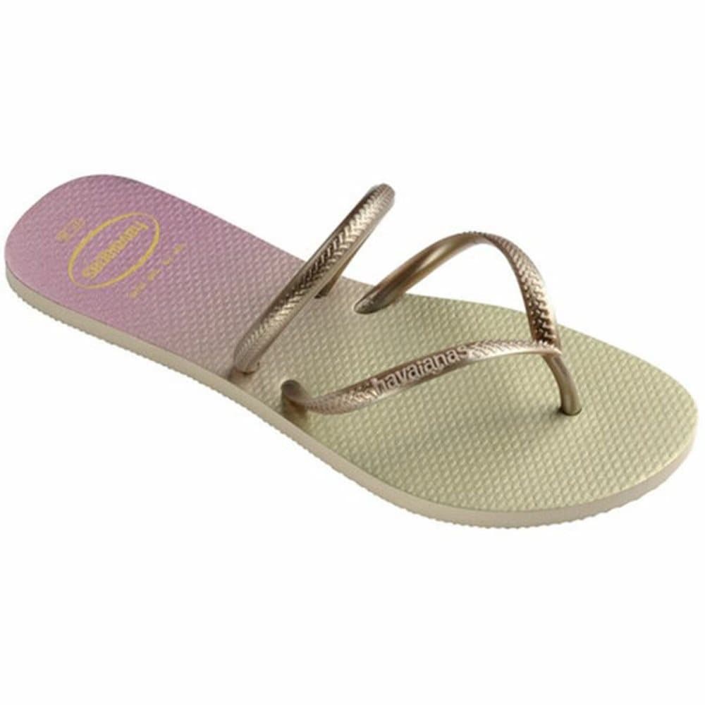 Strandtofflor för kvinnor Havaianas Flat Duo Gul - 39-40