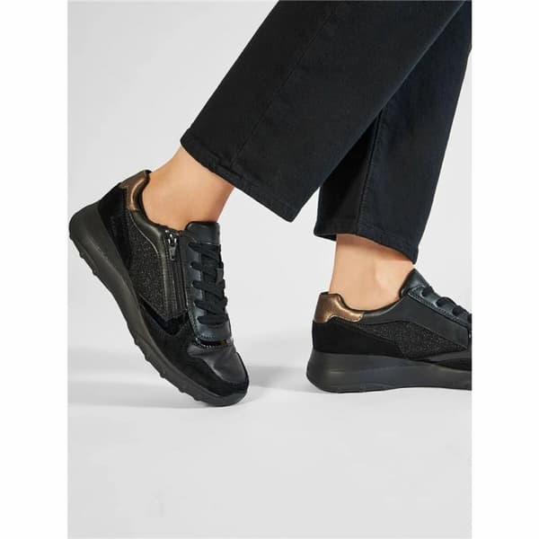 Sportskor Casual Dam Geox Alleniee Svart - 37