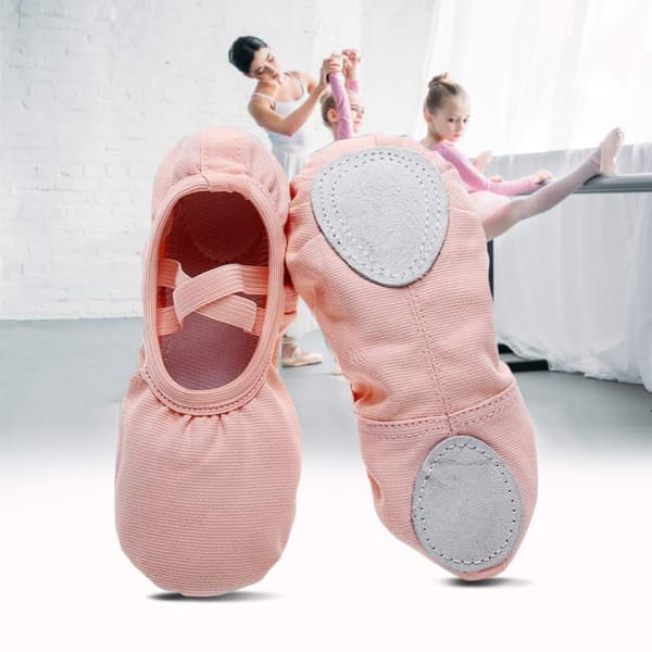 Ballet lærred dansesko 1 par Lyserød 40