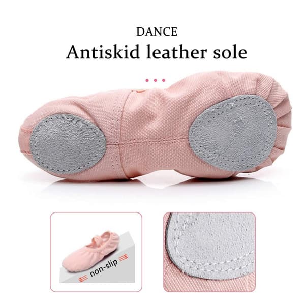 Ballet lærred dansesko 1 par Lyserød 40