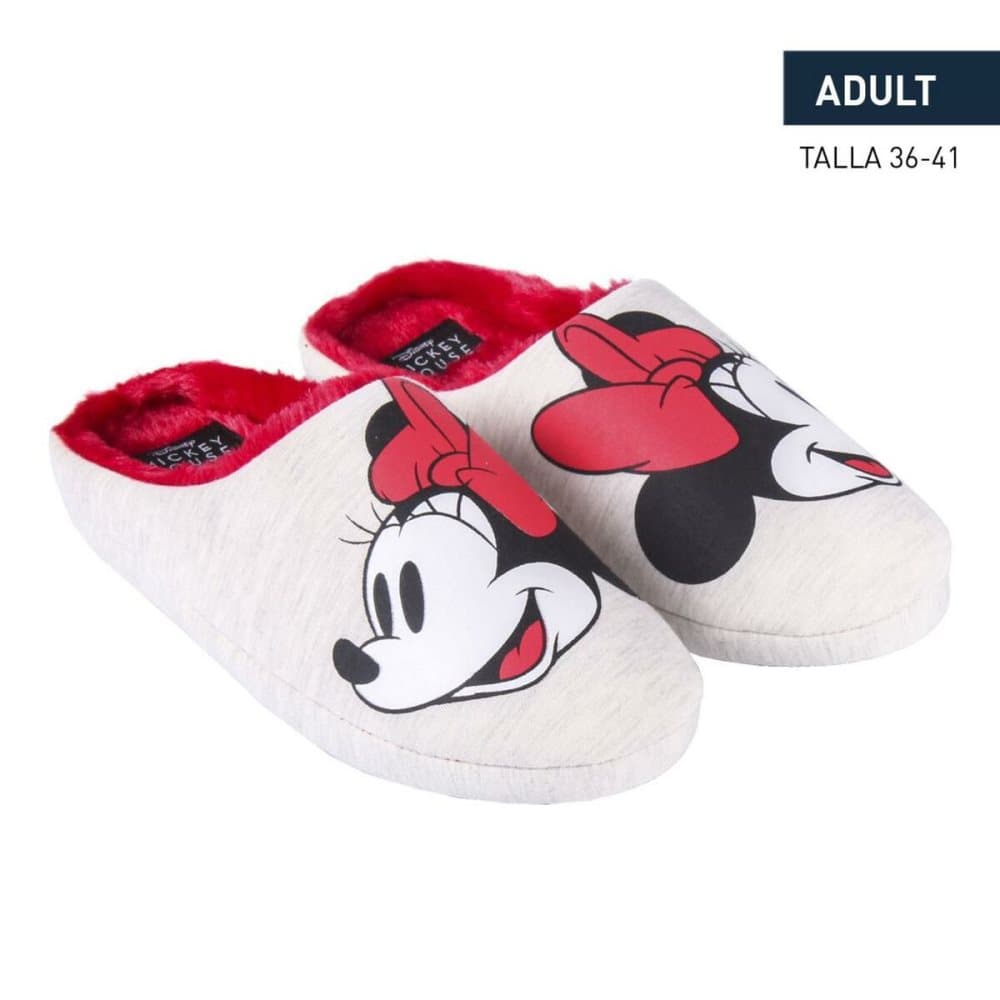 Hustofflor Minnie Mouse Ljusgrå - 36-37