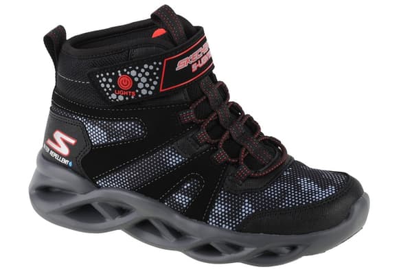 Skechers Twisted Brights - Zerrix 400145L-BKRD, för Pojke, Stövlar, svart