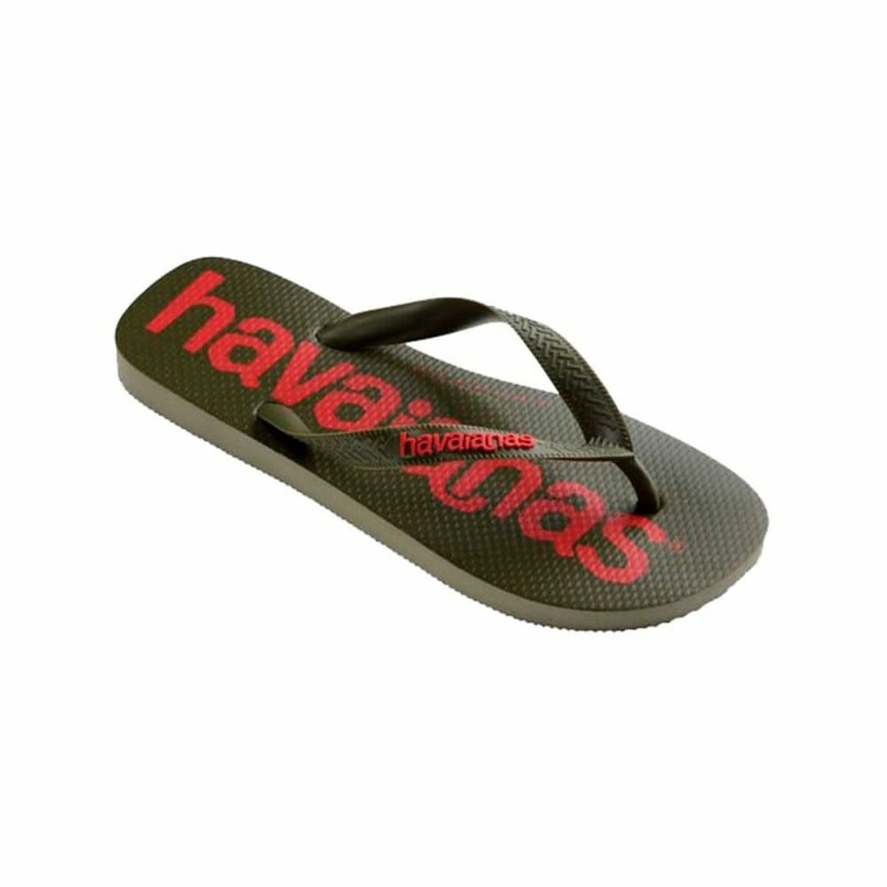 Strandtofflor för kvinnor Havaianas Top Logomania Röd Mörkgrön Oliv - 37-38