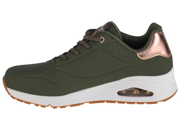 Skechers Uno-Shimmer Away 155196-OLV, Kvinna, Sneakers, grön