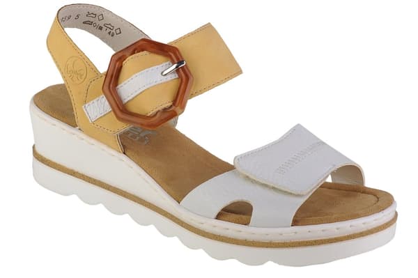 Rieker Sandals 67476-69, Kvinna, Sandaler, vit White 41