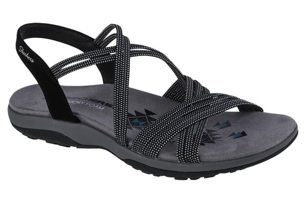 Skechers Reggae Slim - Turn It Up 163117-BLK, Kvinna, Sandaler, svart Black 36