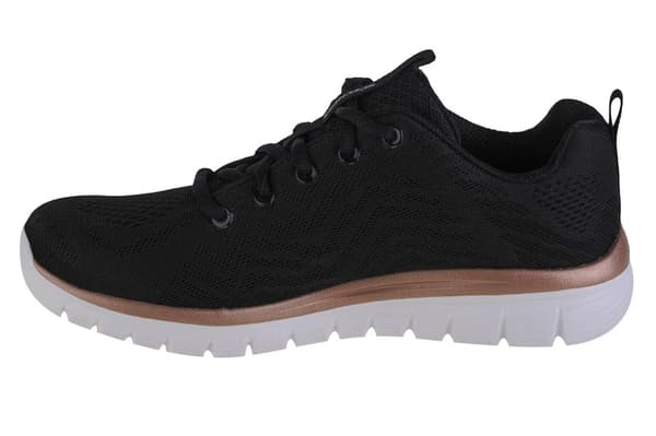 Skechers Graceful-Get Connected 12615-BKGD, Kvinde, Sneakers, sort