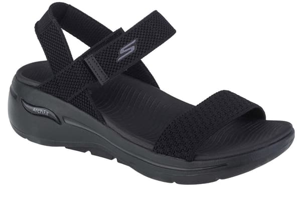 Skechers Go Walk Arch Fit Sandal - Polished 140264-BBK, Kvinna, Sandaler, svart