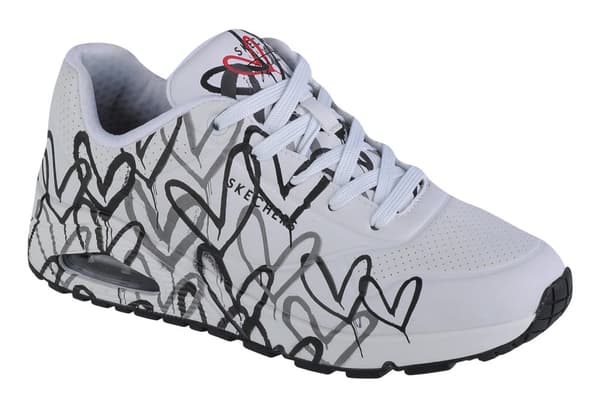 Skechers Uno-Spread The Love 155507-WBGY, Kvinde, Sneakers, hvid