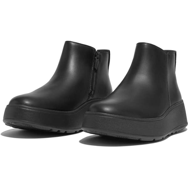 Fitflop StØvler F-mode Leather Flatform Zip Ankle Sort EU 38 Kvinde