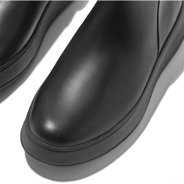Fitflop StØvler F-mode Leather Flatform Zip Ankle Sort EU 38 Kvinde